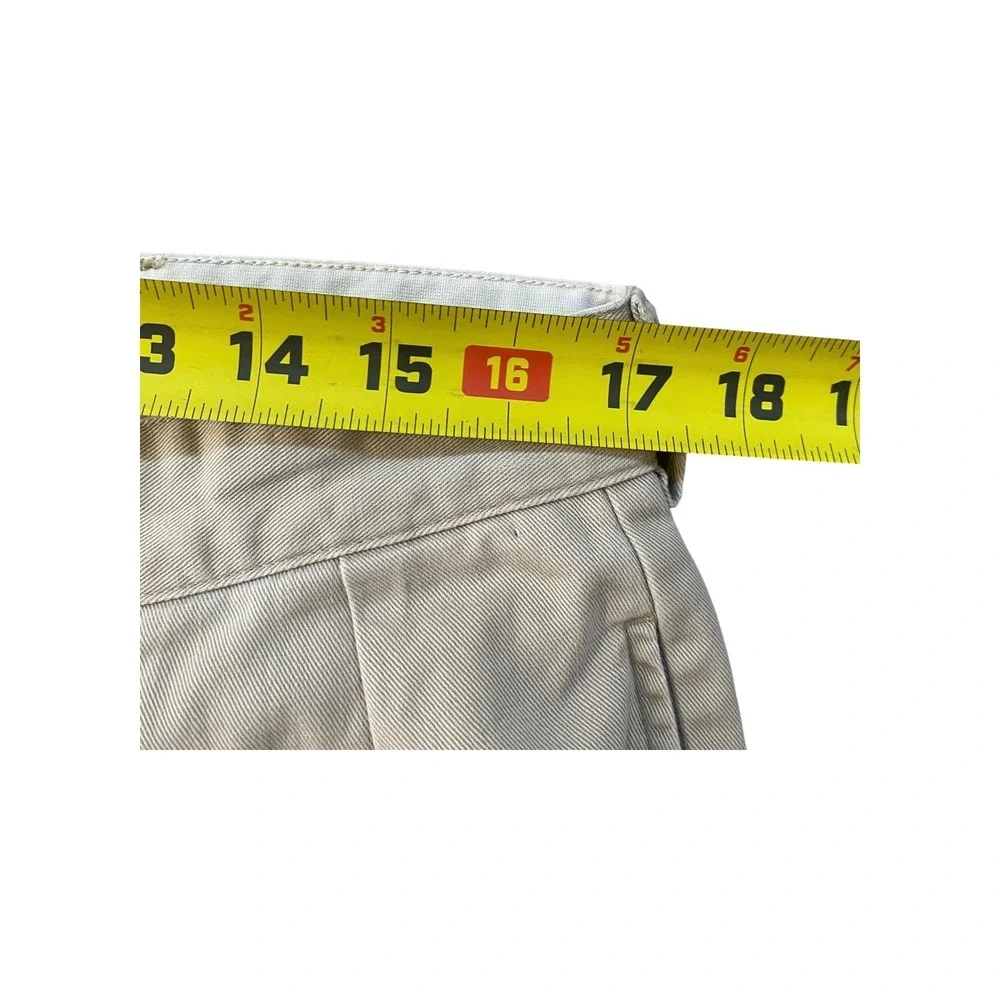 Polo Ralph‎ Lauren Mens Pleated Chino Shorts Khaki Beige Cotton Size 38 Classic